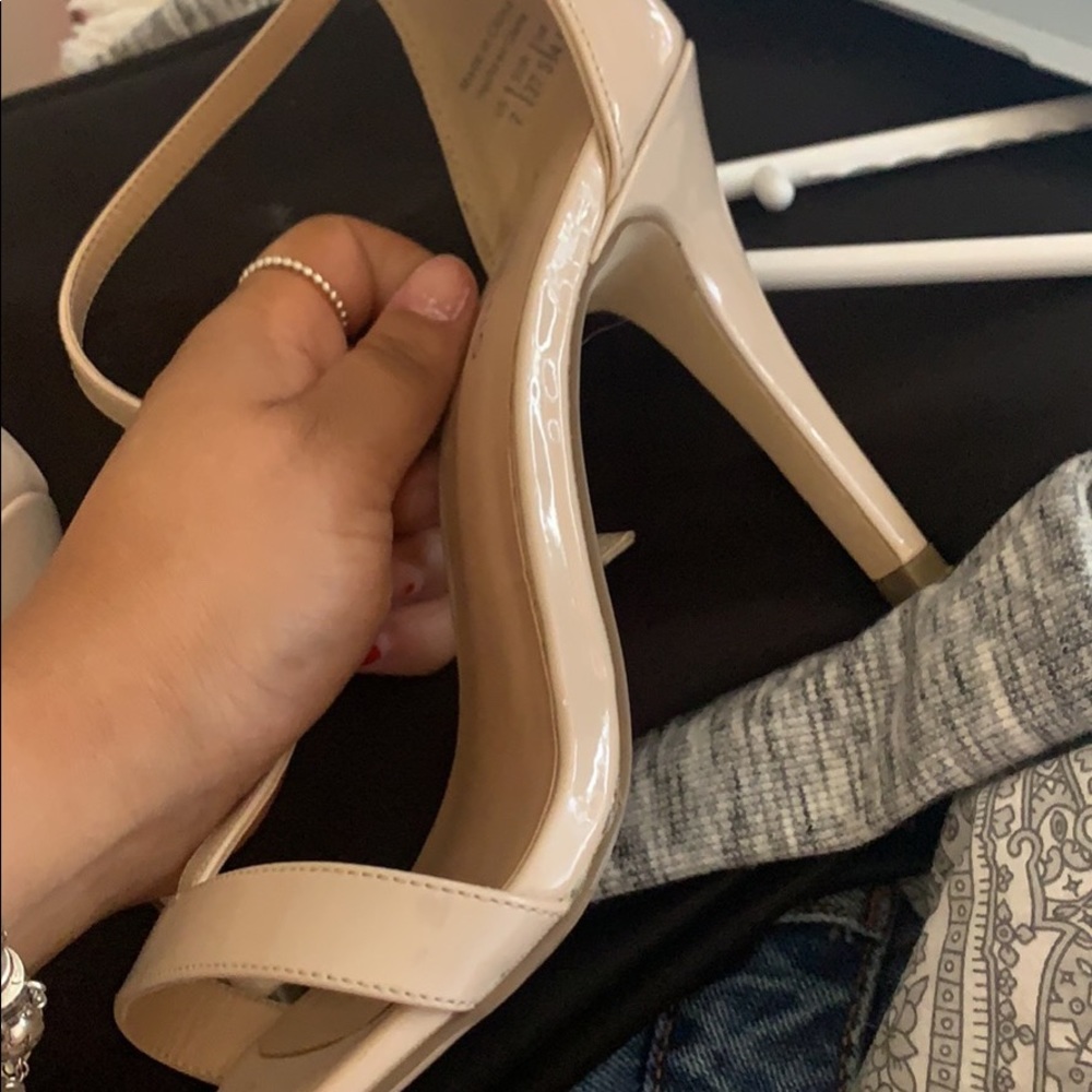 Call it spring cream  and gold heels